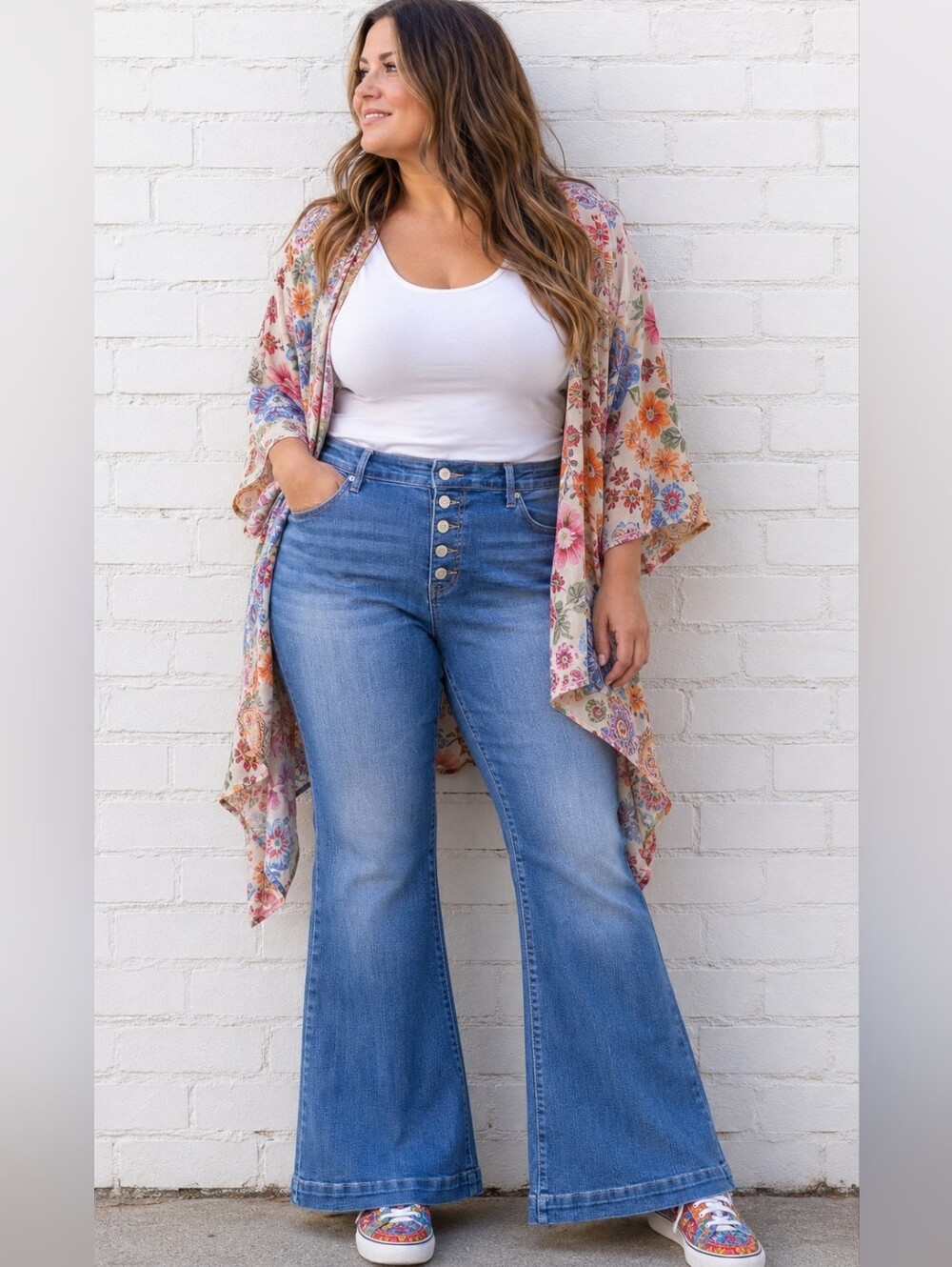 Torrid Plus Size 18 TALL: Bombshell High-Rise Button-Fly Flare Jeans - Blue